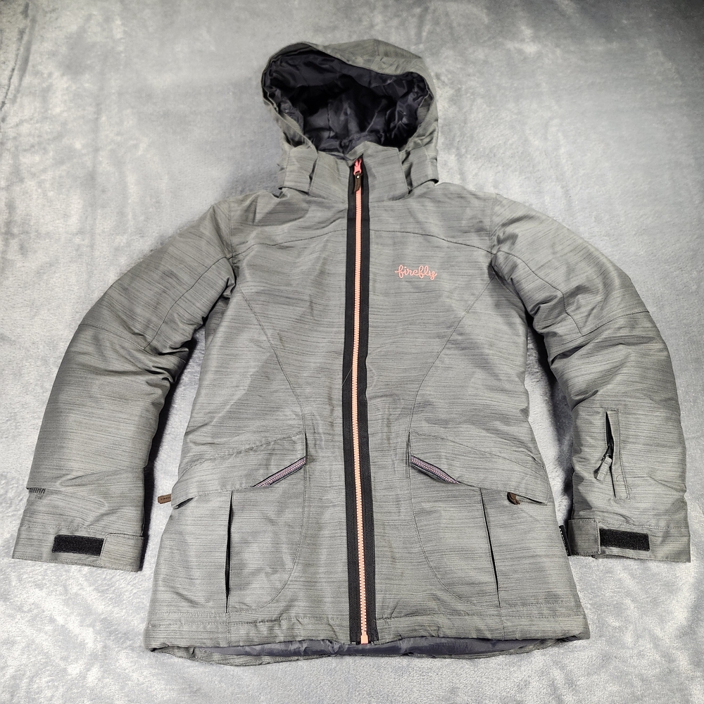 Firefly Aquamax Elite Winter Jacket 5000mm Grey Hood Womens Medium